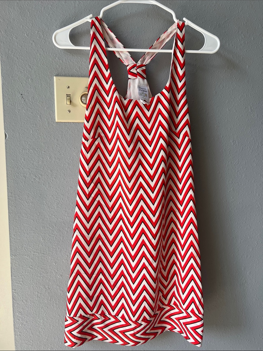 Red Chevron Shift Dress